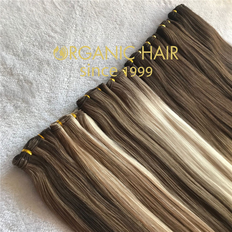 Best seller russian virgin hair 100% handtied weft  C62